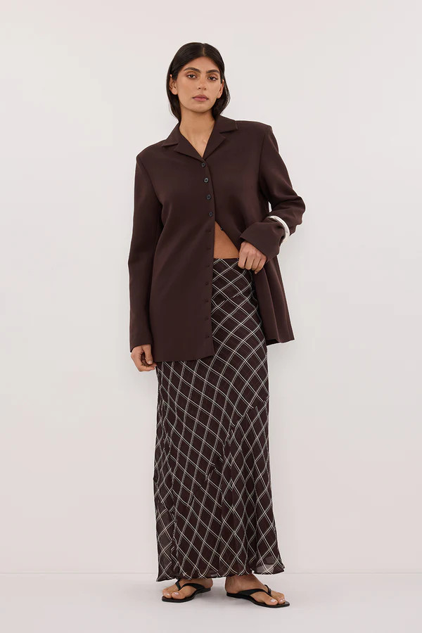 ARLINGTON CHOC MIDI SKIRT | DISSH