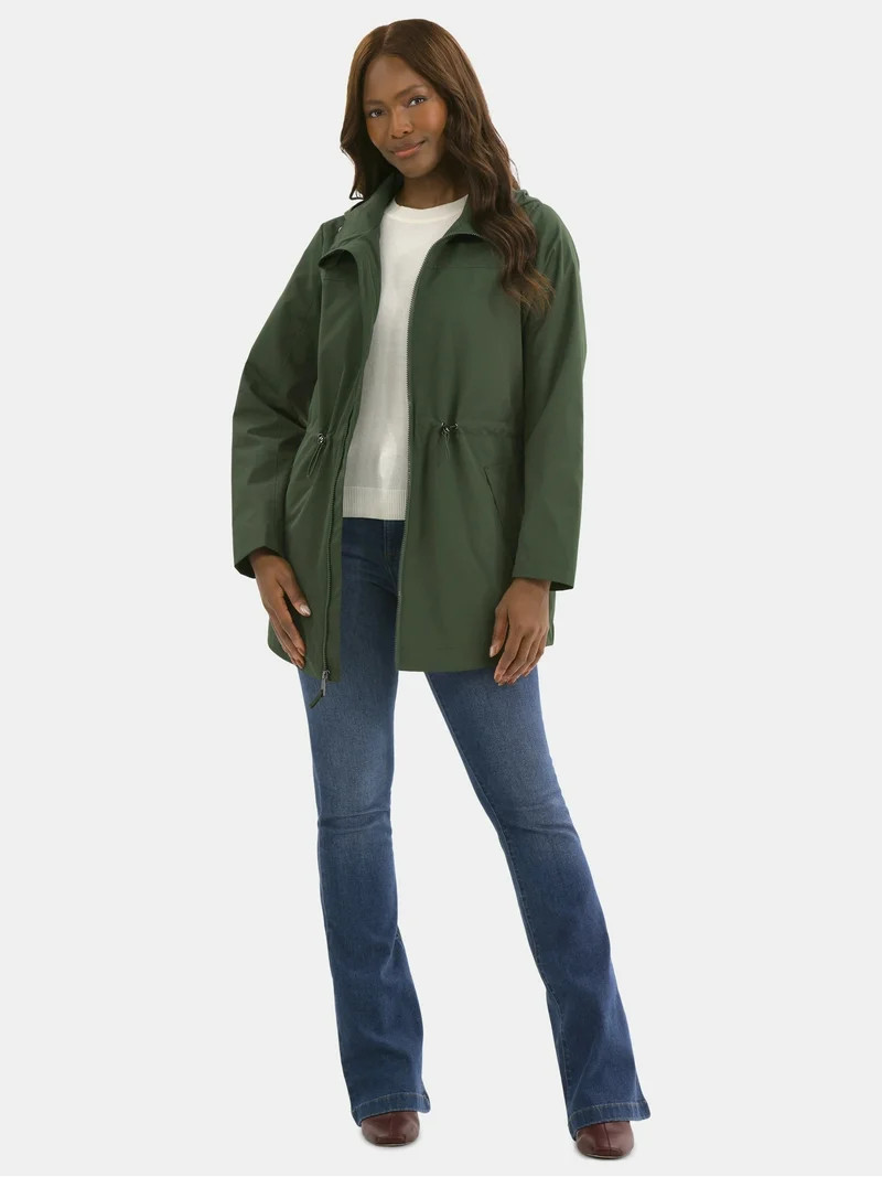 Time and Tru Women's Lightweight Anorak Jacket with Hood, Sizes XS-2X | Walmart (US)