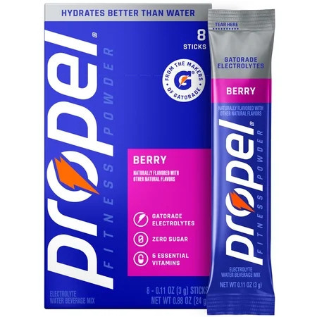 Propel Zero Sugar Berry, On the Go Packs, Electrolyte Powder Drink Mix, 0.11 oz, 8 Count Packets | Walmart (US)