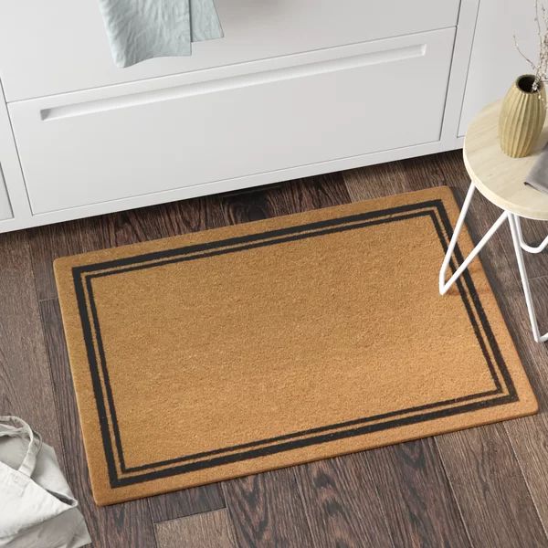 Azu with Border Coir Doormat with Backing | Wayfair North America