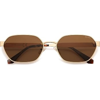 SOJOS Trendy Polarized Hexagon Sunglasses for Women Men, UV400 Retro Rectangle Shades SJ1238 | Amazon (US)