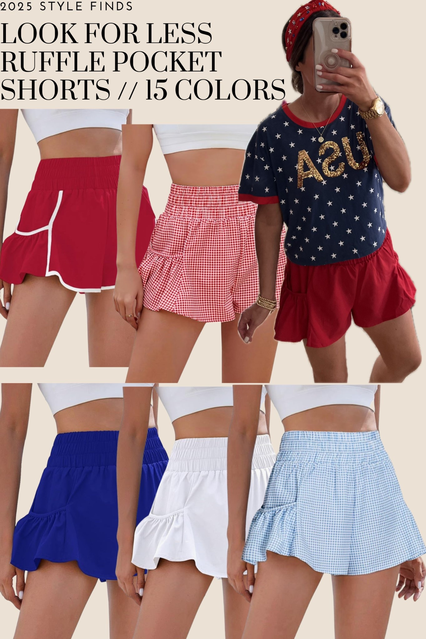  The cutest look for less ruffle pocket shorts! If between sizes, suggest sizing up for length. Wearing medium, so many colors in stock!

#LTKStyleTip #LTKActive #LTKFindsUnder50