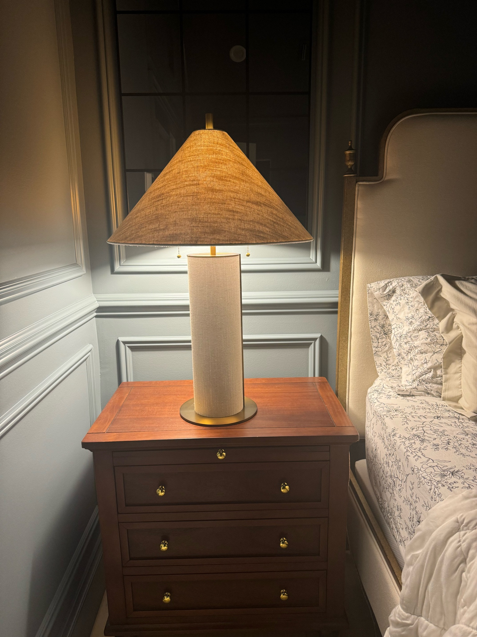 Best. Lamp. Ever. OBSESSED with this @crateandbarrel linen lamp! #ltkhome