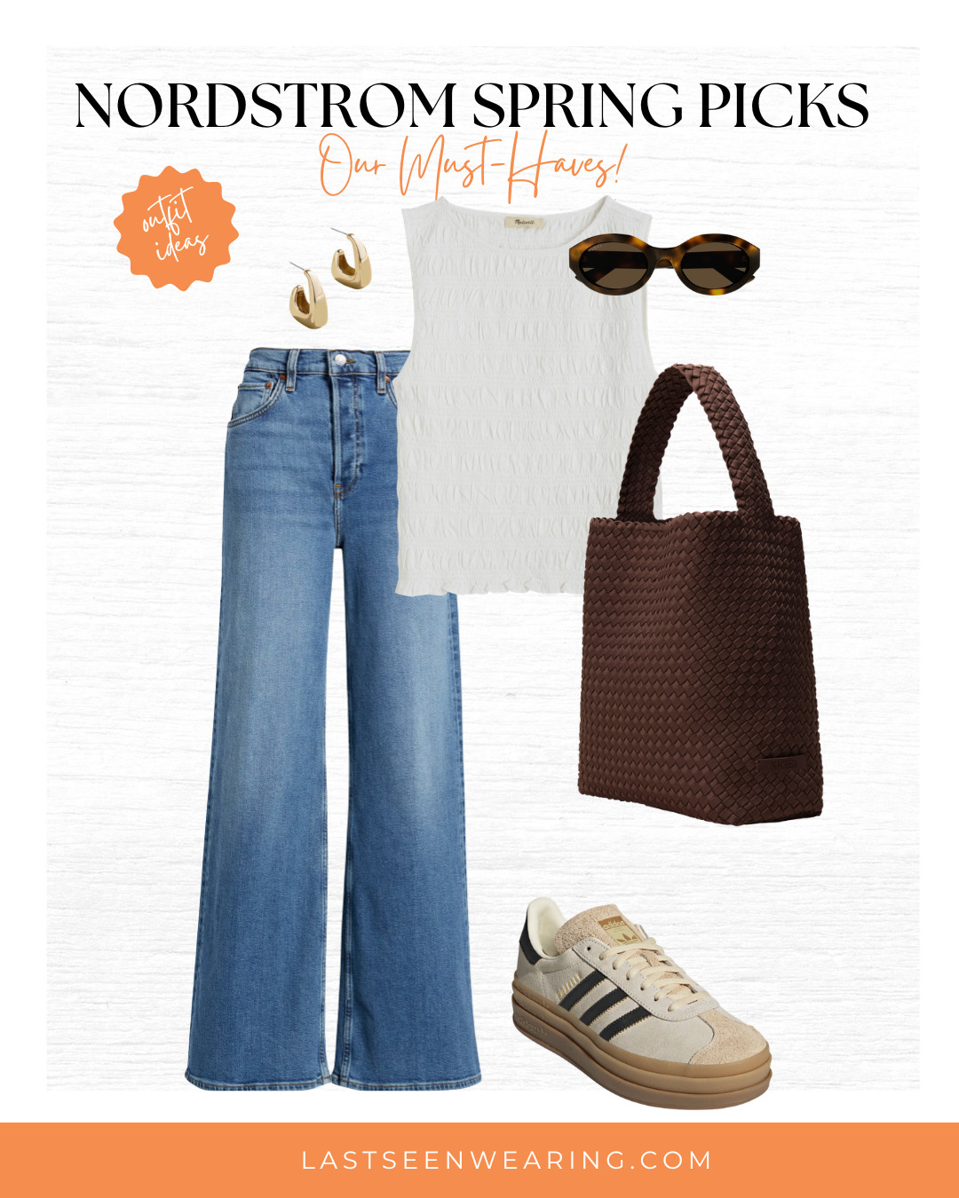 Such a cute spring transition outfit! Loving this bag and top!  

 #LTKootd #LTKSeasonal #LTKOver40