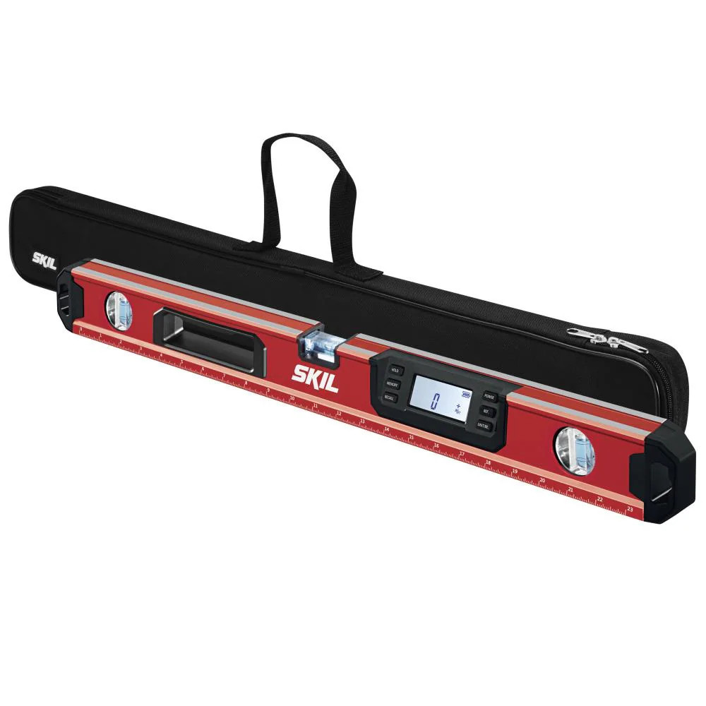 SKIL Steel 24-in 3 Vial Magnetic Box beam level in Red | LV941901 | Lowe's