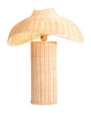 22in Ouen Woven Rattan Mushroom Lamp | Bedroom | Marshalls | Marshalls