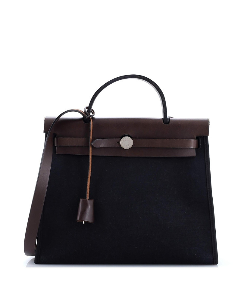 Pre-Owned HERMES 31 Herbag Zip Leather and Toile | Bloomingdale's (US)