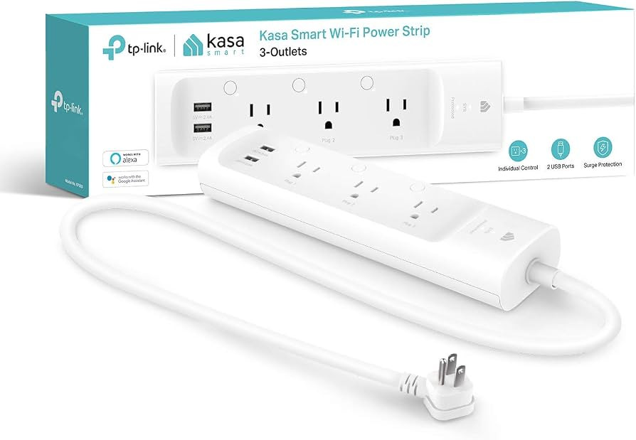 kasa smart Plug Power Strip KP303, Surge Protector with 3 Individually Controlled Smart Outlets a... | Amazon (US)
