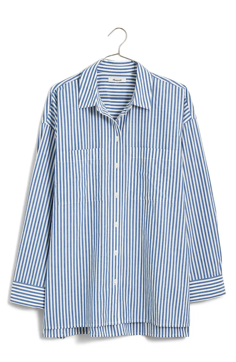 The Oversize Straight Hem Signature Poplin Shirt | Nordstrom