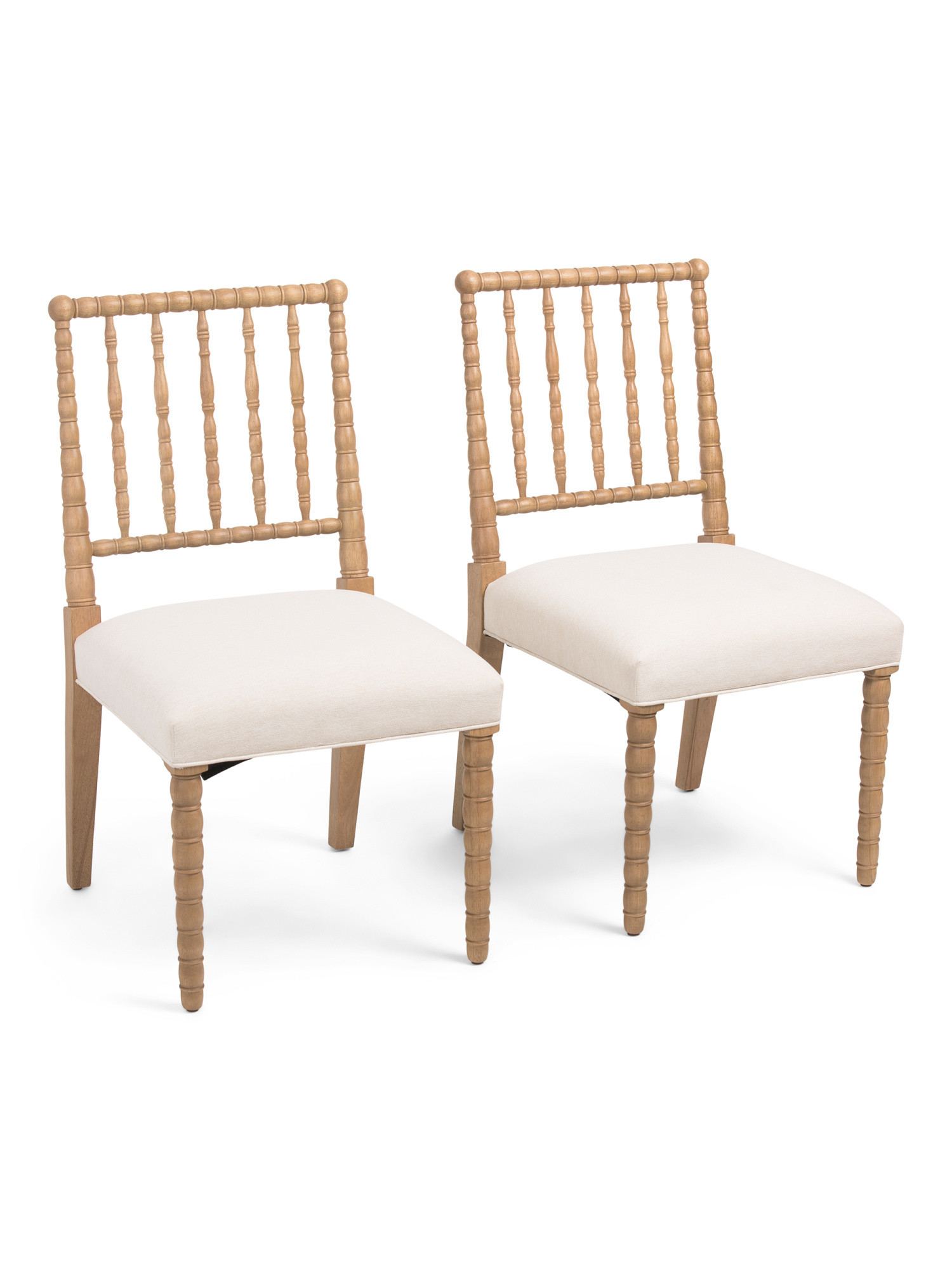 Set Of 2 21x34 Wooden Spindle Dining Chairs | TJ Maxx