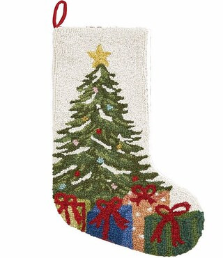 Peking Handicraft Christmas Tree and Presents Hooked Wool Stocking | Dillard's | Dillard's