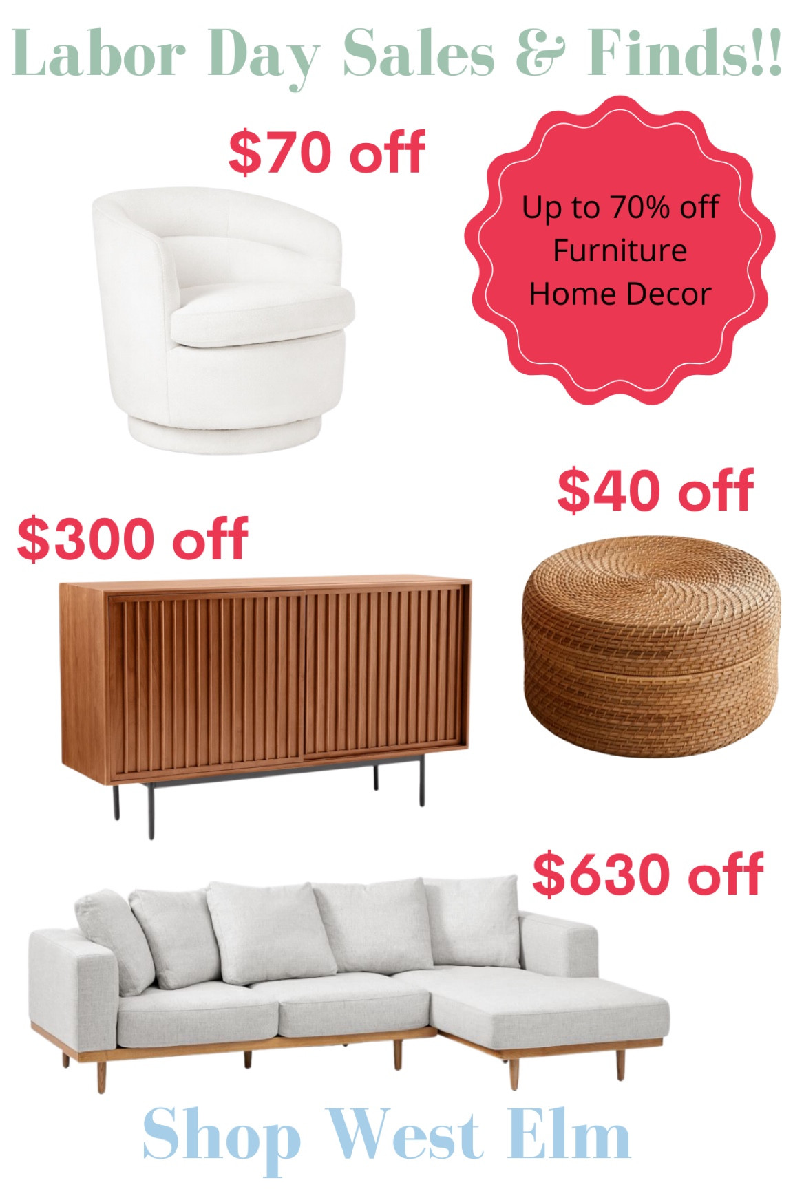 Save vs  Splurge: Labor Day Sale at West Elm living room chair, swivel chair, sideboard, basket, sofa, sectional, buffet

Save vs splurge
Decor finds 
Modern home 
Minimalist
Modern furniture 
Mid century modern
Decor 
Design 
Home design 
Remodel 
Room makeover 
Look for less 
Kitchen island 
Kitchen decor 
Cheap
Cheaper 
Light
Mini lamp 
Little light 
Cute 
Modern
My house 
Serena and lily 
Magnolia
Joanna Gaines
Target 
Studio McGee 
World market 
CB2 
Pottery Barn 
west Elm 
Amazon 
Mom 
Home decor  
Decorating 
Deals 
Finds
Affordable  
Decorating ideas 
Decorating inspo 
Cheap
Inexpensive 
Save
Splurge 
Home decor 
Home inspo
Home inspiration 
Elegant home 
Elegant home decor 
Living room decor 
Room redo ideas
Room makeover 
Budget home makeover 
Affordable home decor finds 
Affordable finds 
Living room 
Family room 
Dining room 
Ideas 
Decor dupes
Home decor finds 
Neutral Home decor 
Cute home decor 
Cheap hole decor 
Affordable home decor 
On Sale 
Sale alert 
Under 50 
Under 100

#LTKhome #LTKsalealert #LTKSale