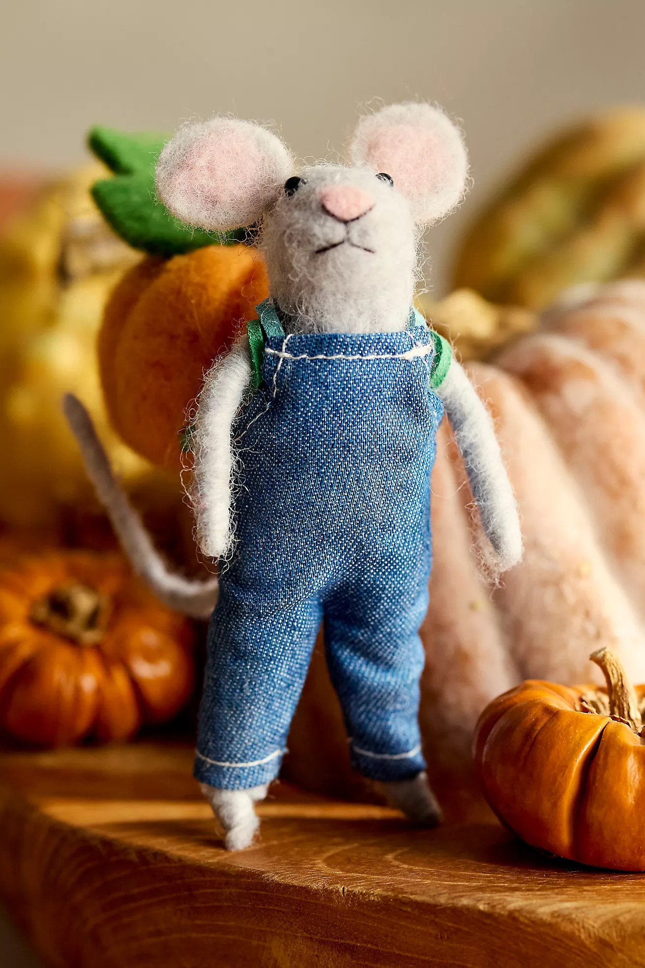Pumpkin Backpack Mouse Felt Critter | Anthropologie (US)