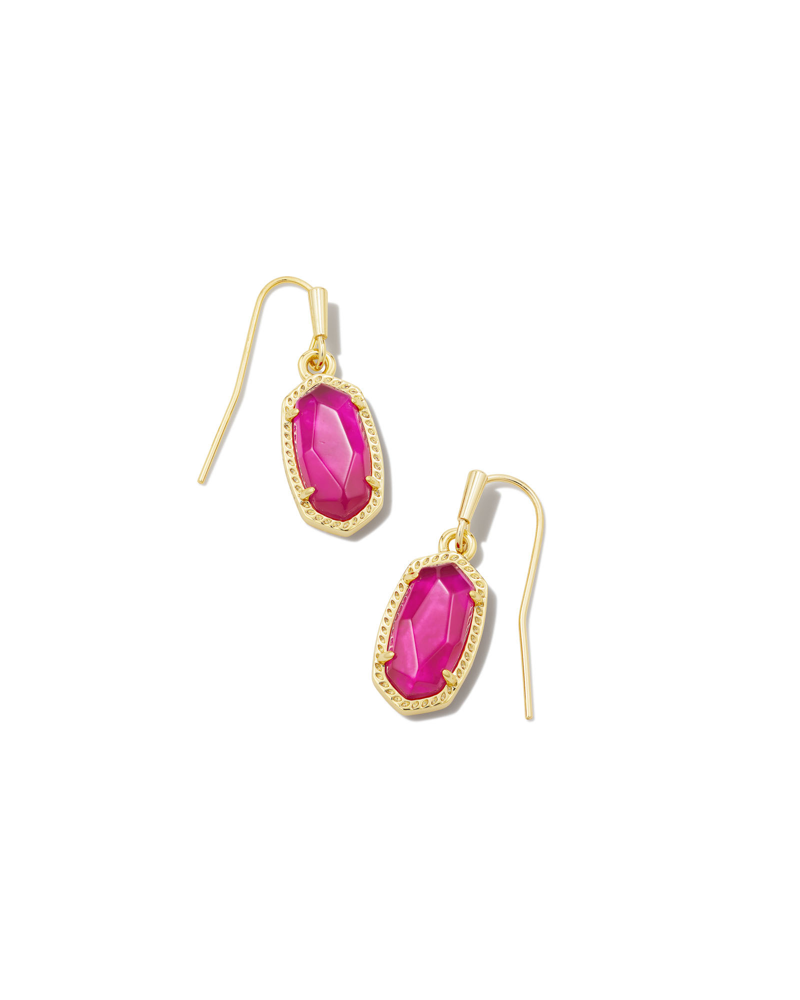 Lee Gold Drop Earrings in Azalea Illusion | Kendra Scott