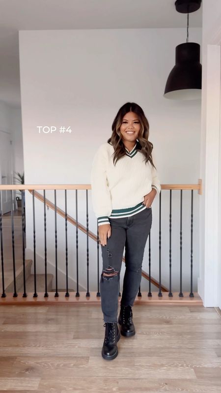Now trending: Retro Prep!  You can get these Free Assembly retro prep sweaters, color block tops, shoes, and blue jeans at Walmart!  Perfect for fall fashion and winter fashion!  (Wearing a Small in 1 & 2 and an XS in 3 & 4) #walmartpartner #walmartfashion #walmart knit sweaters - asian - petite 

#LTKworkwear #LTKunder50 #LTKsalealert