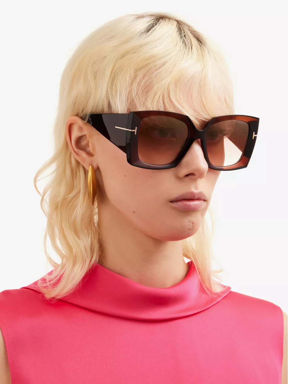 FT0921 Jacquetta square-frame acetate sunglasses | Selfridges