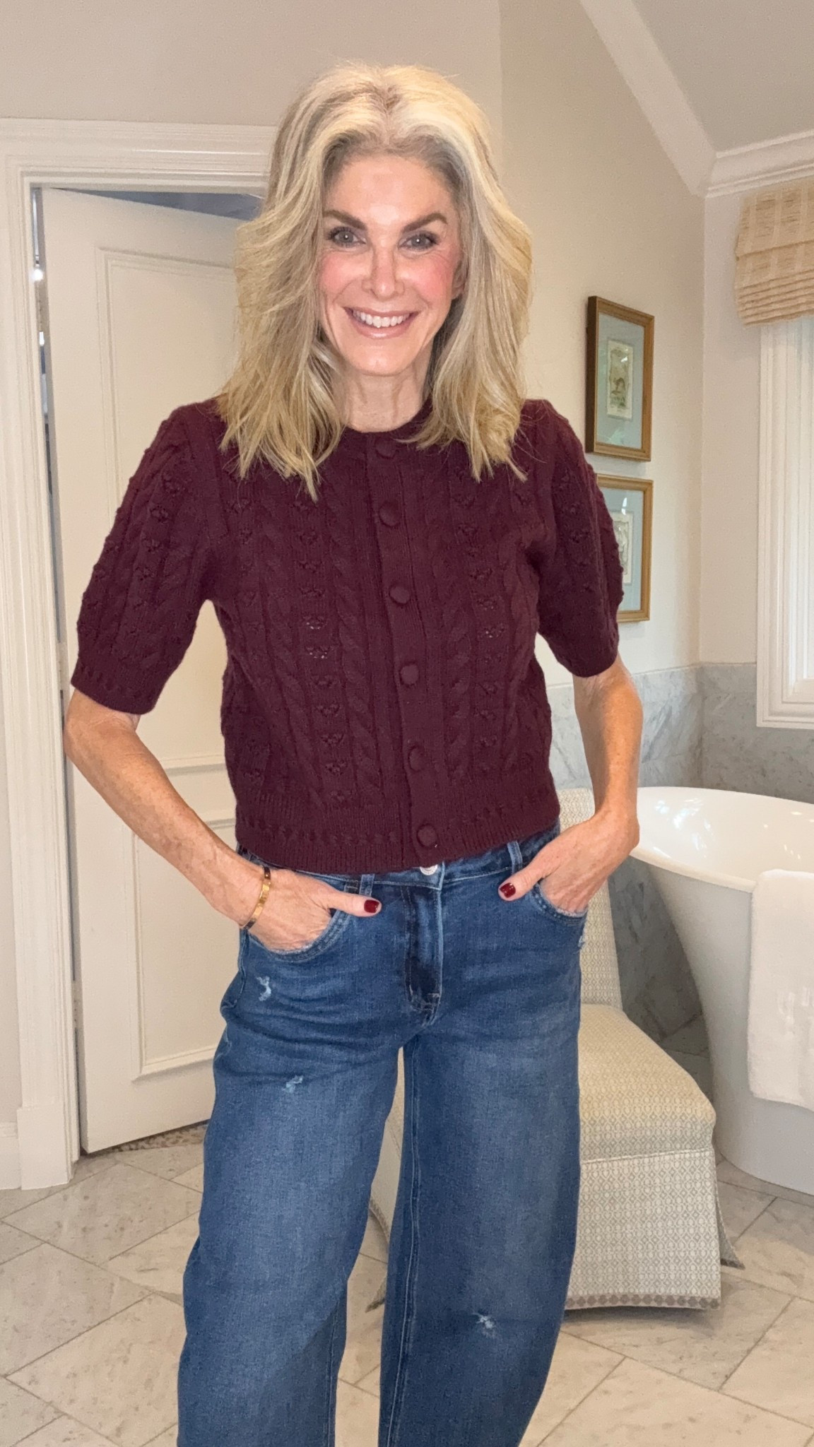 Loving this burgundy cardigan for fall! Size S 

#LTKSeasonal #LTKStyleTip #LTKOver40