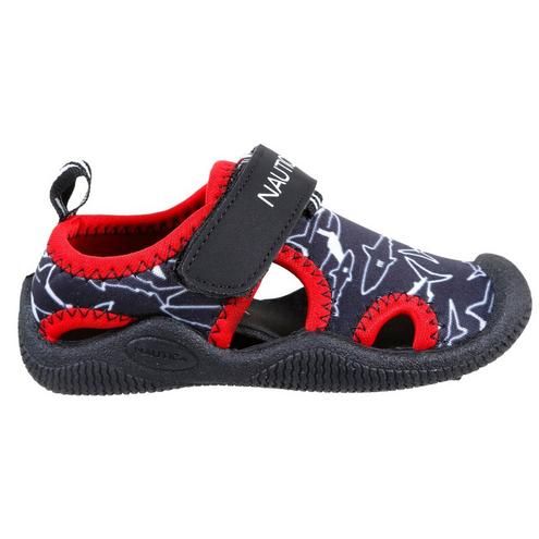 Toddler Boys Shark Outline Sandals - Black-Black-6827799615701   | Burkes Outlet | bealls