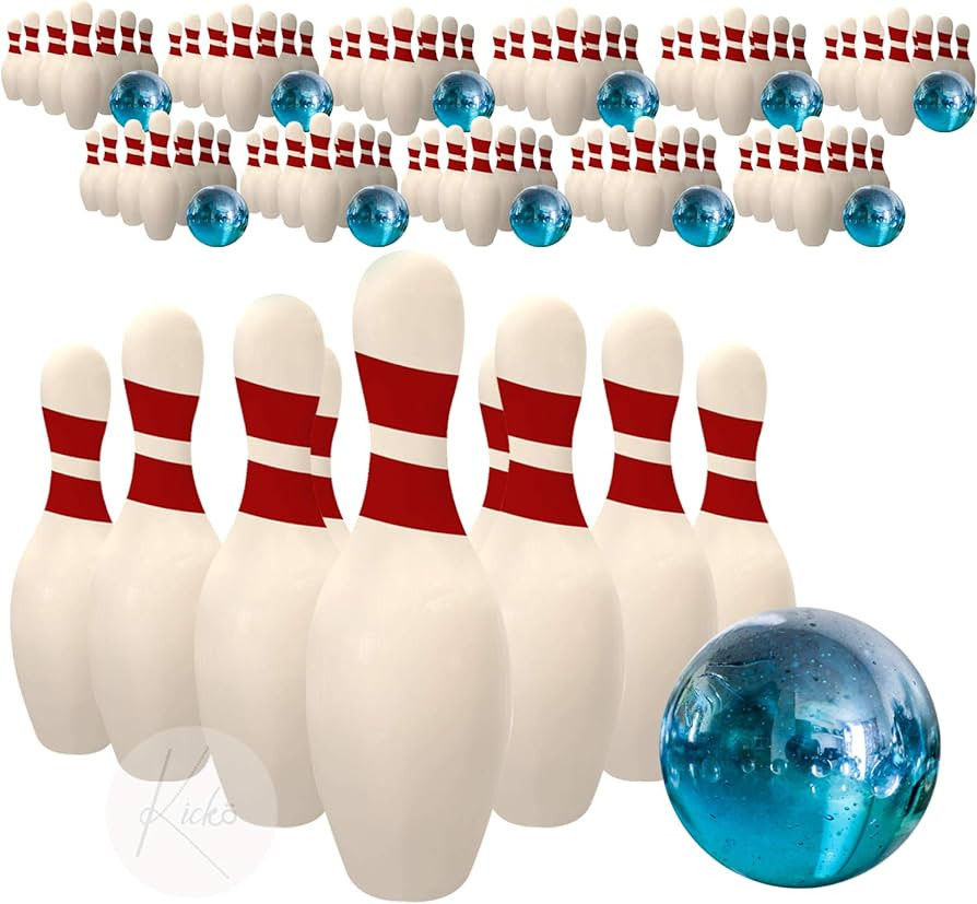 Kicko Miniature Bowling Game Set - 12 Pack 1.5 Inch Deluxe - for Kids, Playing, Party Favors, Fun... | Amazon (US)