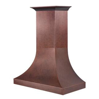 ZLINE Kitchen and Bath 48 in. 700 CFM Ducted Vent Wall Mount Range Hood in Hand Hammered Copper 8... | The Home Depot