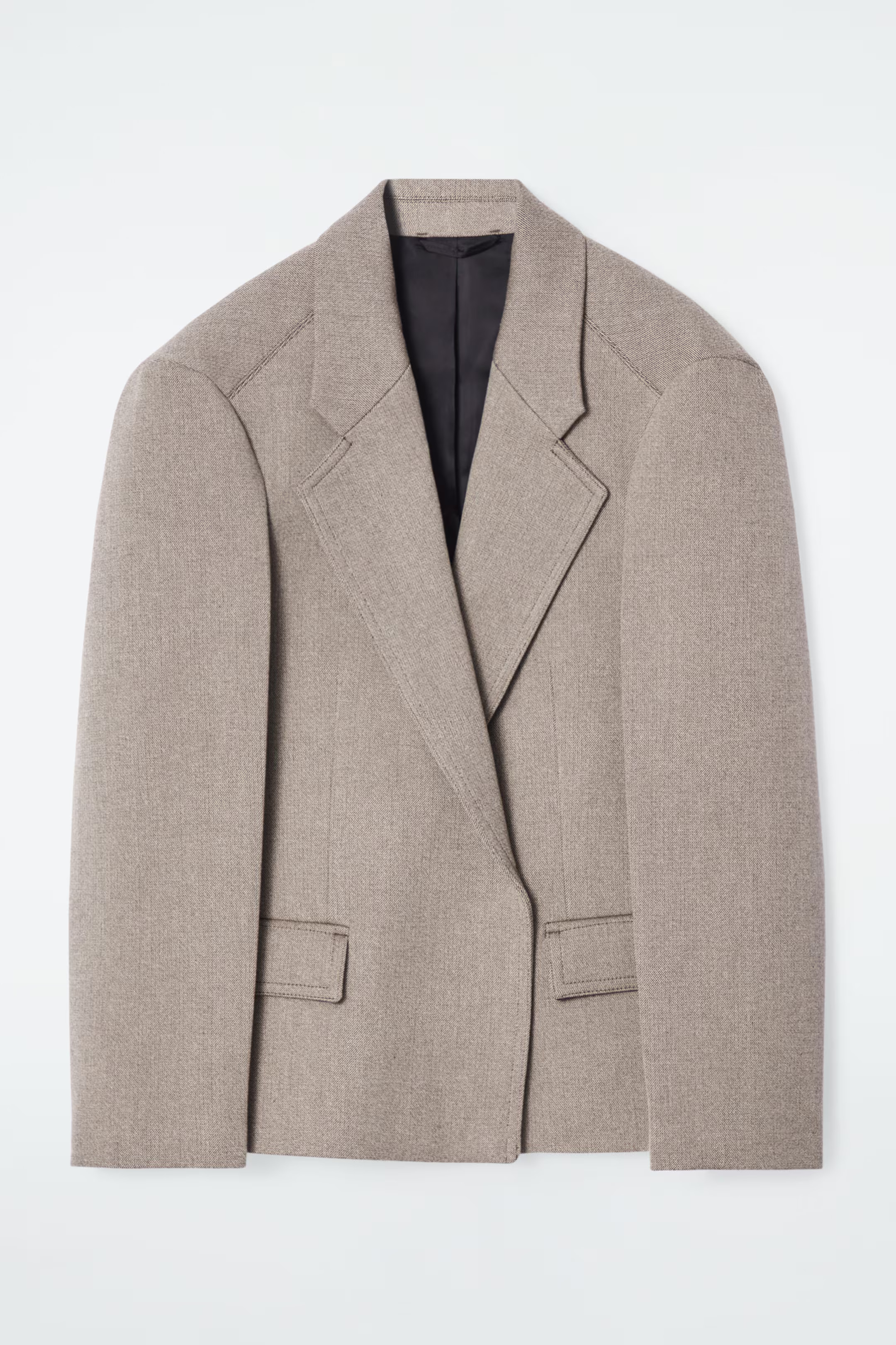 OVERSIZED EXAGGERATED-SHOULDER BLAZER - BROWN | COS | COS UK