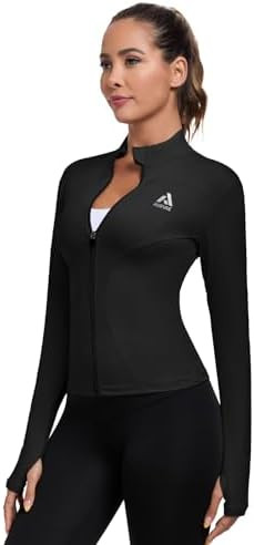 Women's Workout Jacket, Womens Cropped Lightweight Running Jackets, Zip Slim Fit Athletic Tops fo... | Amazon (US)