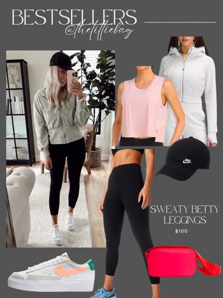 Bestseller: Sweaty Betty leggings - my favorite workout leggings ever!! They don’t pill and hold up well. I’m in a small! 

Lululemon hoodie comes in 5 colors. I’m in a small. Amazon top small  

Nike sneakers. Bestsellers. Sweaty Betty. Workout outfit. Lululemon. Hoodie. Workout attire  


#LTKunder100 #LTKfit #LTKstyletip