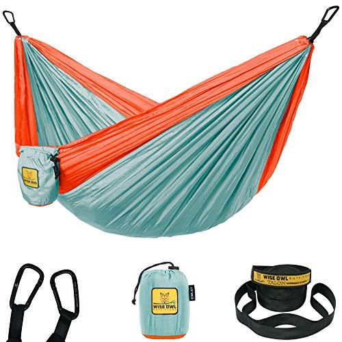 Wise Owl Outfitters Camping Hammock – 500lbs Portable Hammock with Tree Straps - Travel, Backpa... | Amazon (US)