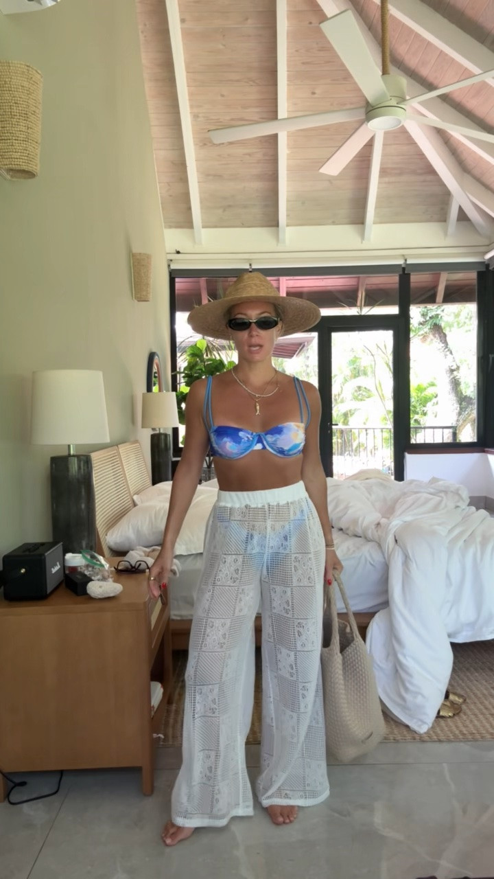 Gorgeous pattern on this
@Cupshe  bikini and I'm
loving the lightweight crochet pants.

Bikinis, summer outfits, vacation outfits, resort wear, why to wear on vacation, beach vacation

#LTKootd #LTKSwim #LTKTravel