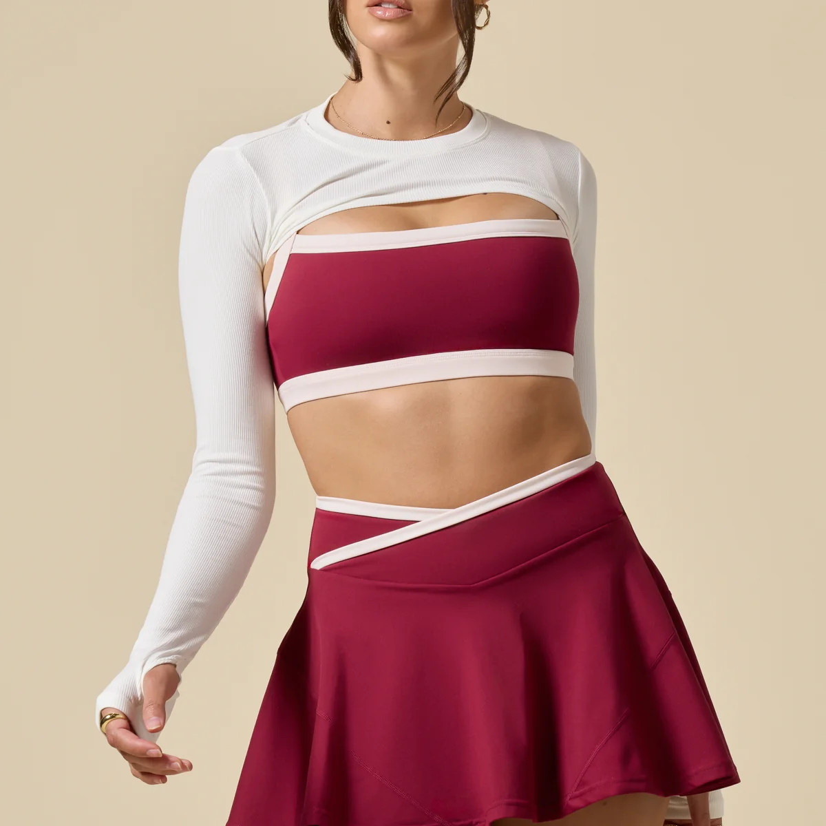 Relev\u00e9 Ribbed Shrug - Bright White | POPFLEX