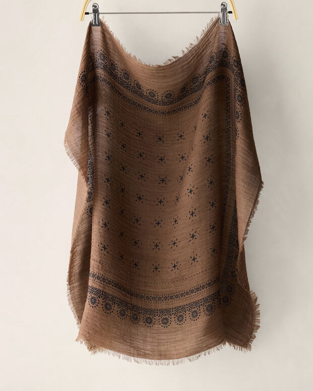 Oversized Wool Bandana | Garnet Multicolor | 001 | Haven Well Within