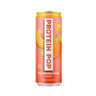 Protein Pop Peach Clear Protein Drink 12floz | Target