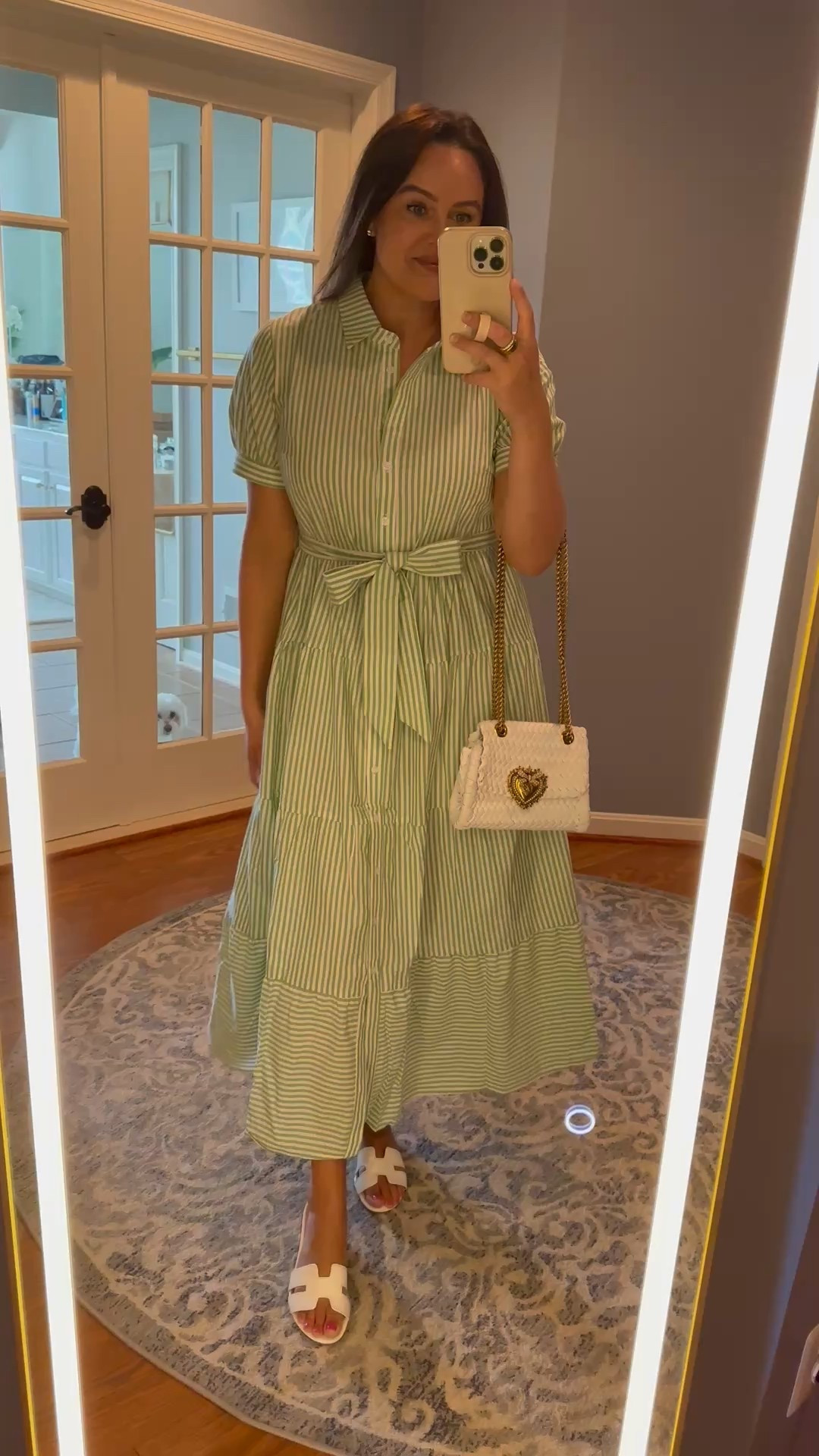 love this cotton dress! 
💚🤍💚
In my normal size medium 

#LTKSeasonal #LTKFindsUnder50 #LTKSaleAlert