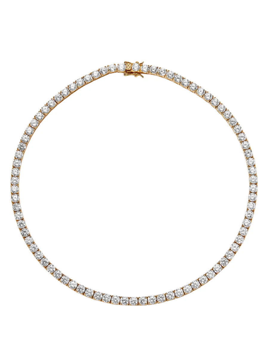 KATE ROUND CUT, GOLD RIVIERE COLLAR NECKLACE | Dorsey