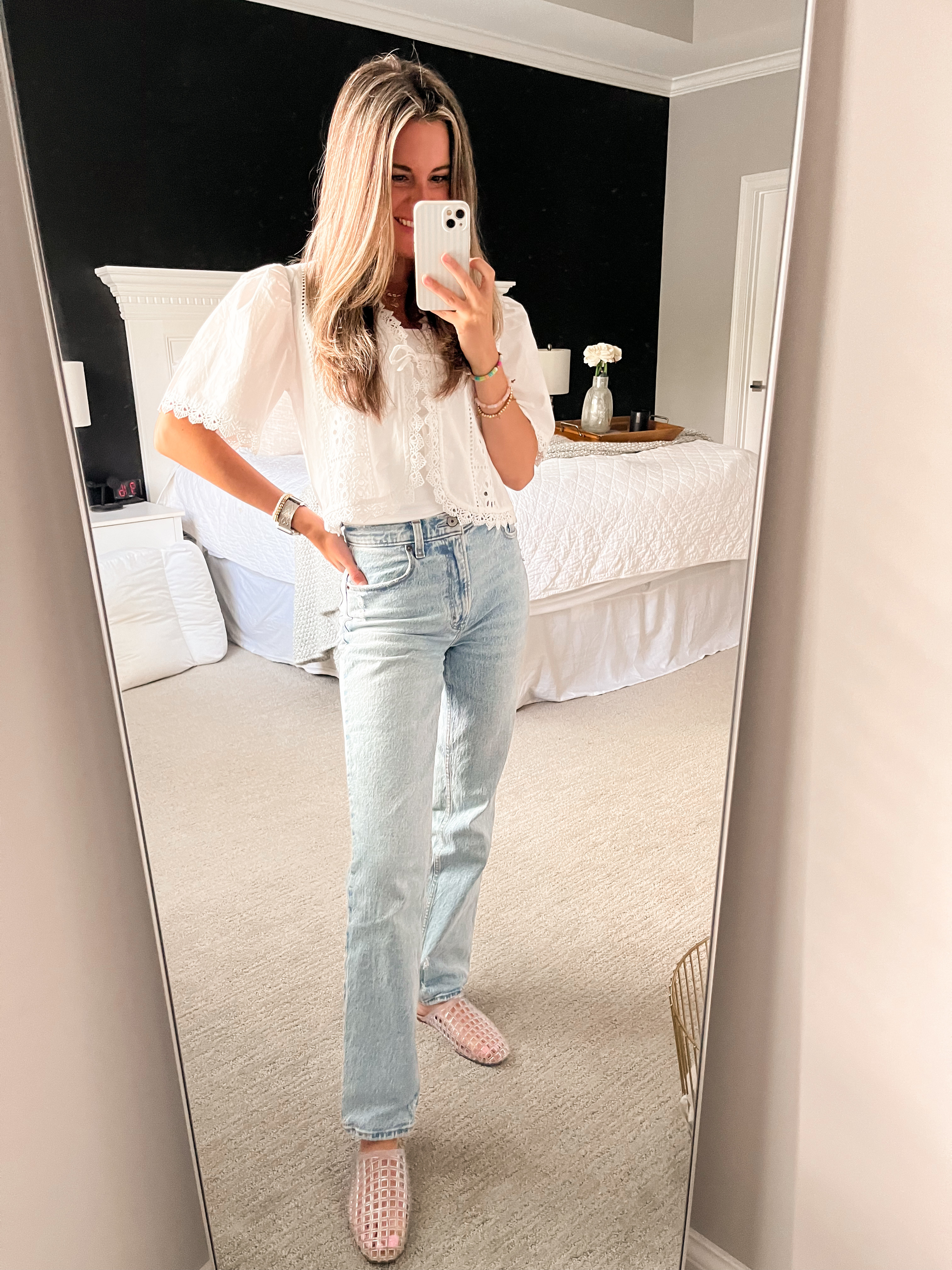 Business casual work outfit idea for spring and summer! I wore this to my daughter's classroom, but would be great as a work outfit.

business casual workwear, business causal outfit, work outfit idea, summer work outfit, spring work outfit, summer business causal workwear, white blouse, tie front top, eyelet top, summer outfit idea, summer top, spring top, jelly shoes, jelly shoes outfit

 

 #LTKmomlife #LTKWorkwear