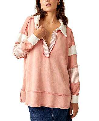 Free People Women's Clean Prep Polo Shirt - Macy's | Macy's