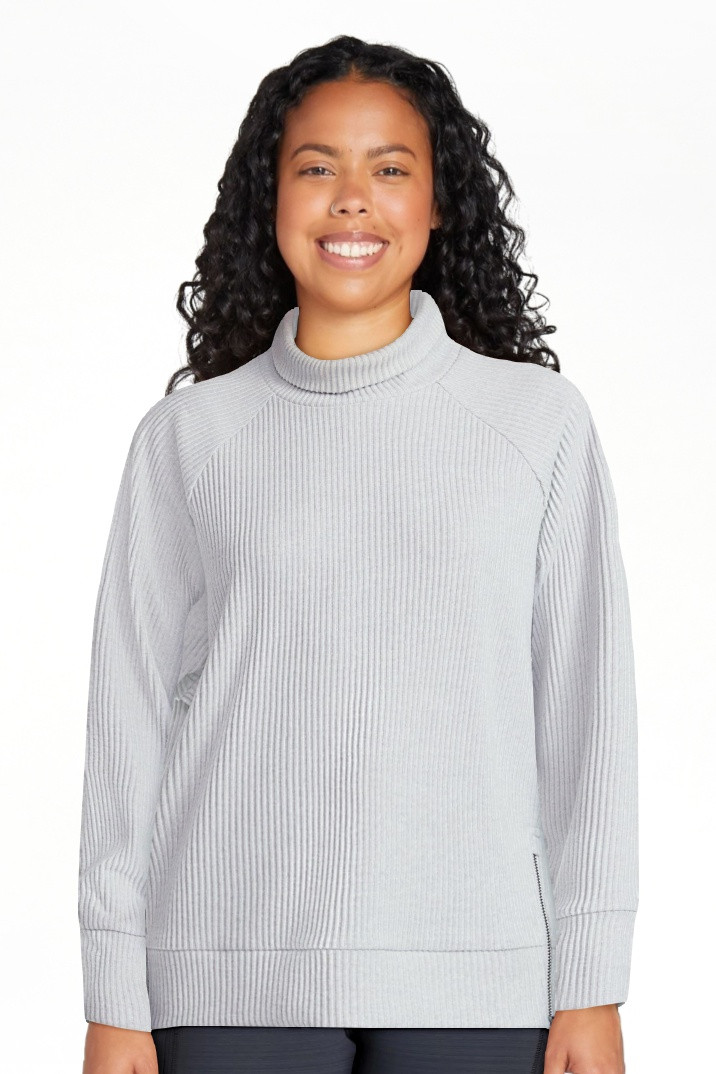 Avia Women's and Women's Plus Corded Mock Neck Pullover with Long Sleeves, Sizes XS-4X | Walmart (US)