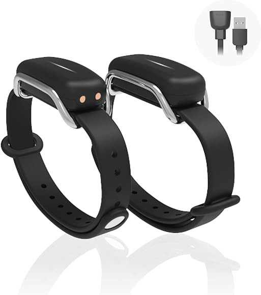 Bond Touch in Black - Pair of Bracelets, Silver/Silver Loop - Long Distance Connection Bracelets.... | Amazon (CA)