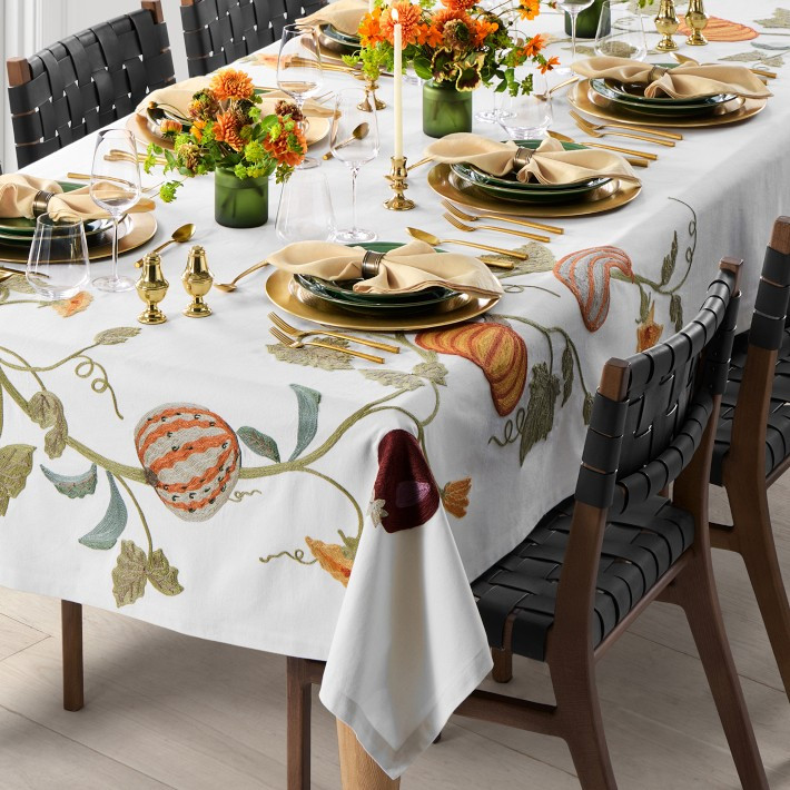 Harvest Embroidery Tablecloth | Williams-Sonoma