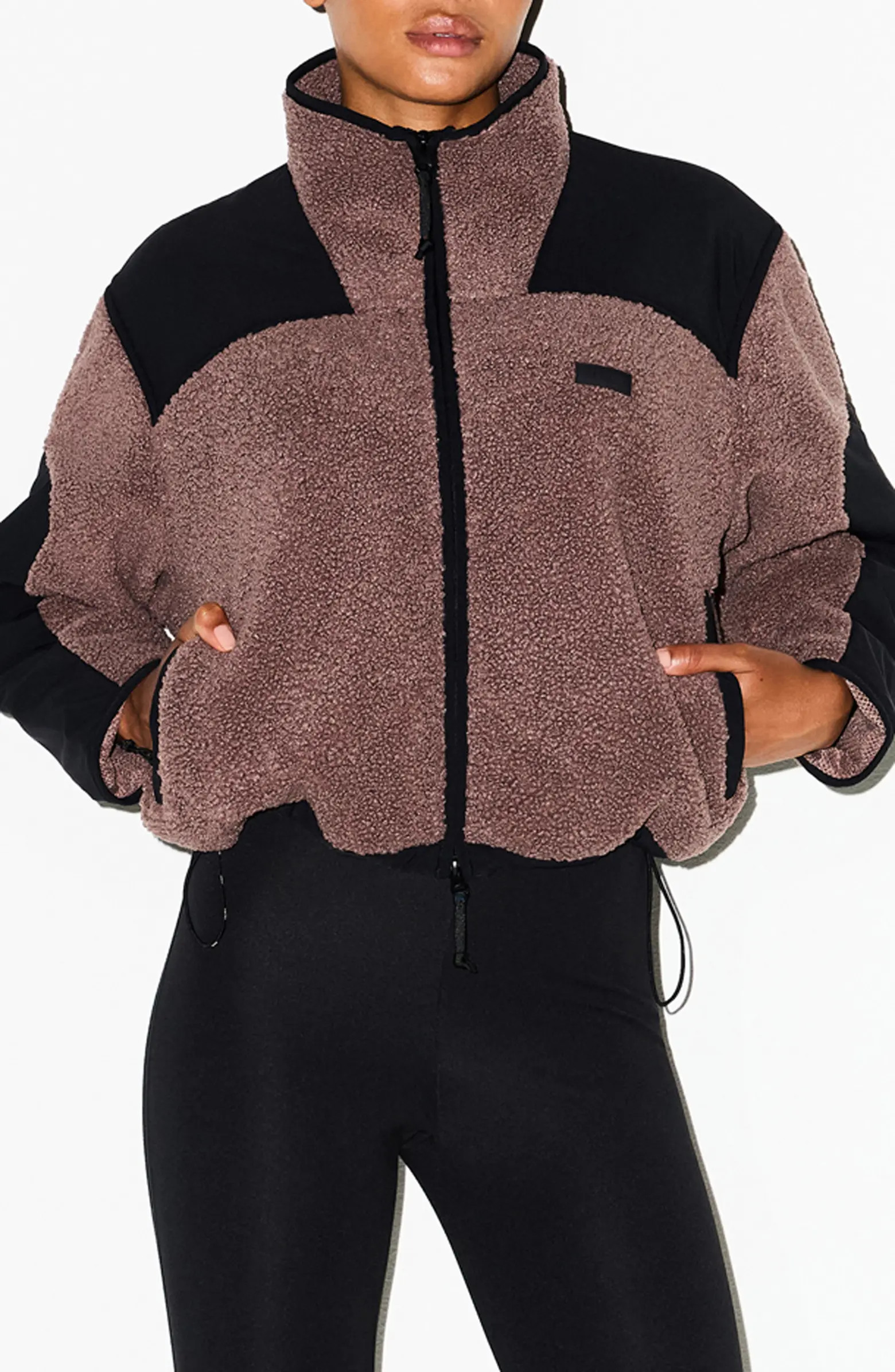 SKIMS Faux Shearling Zip Jacket | Nordstrom | Nordstrom