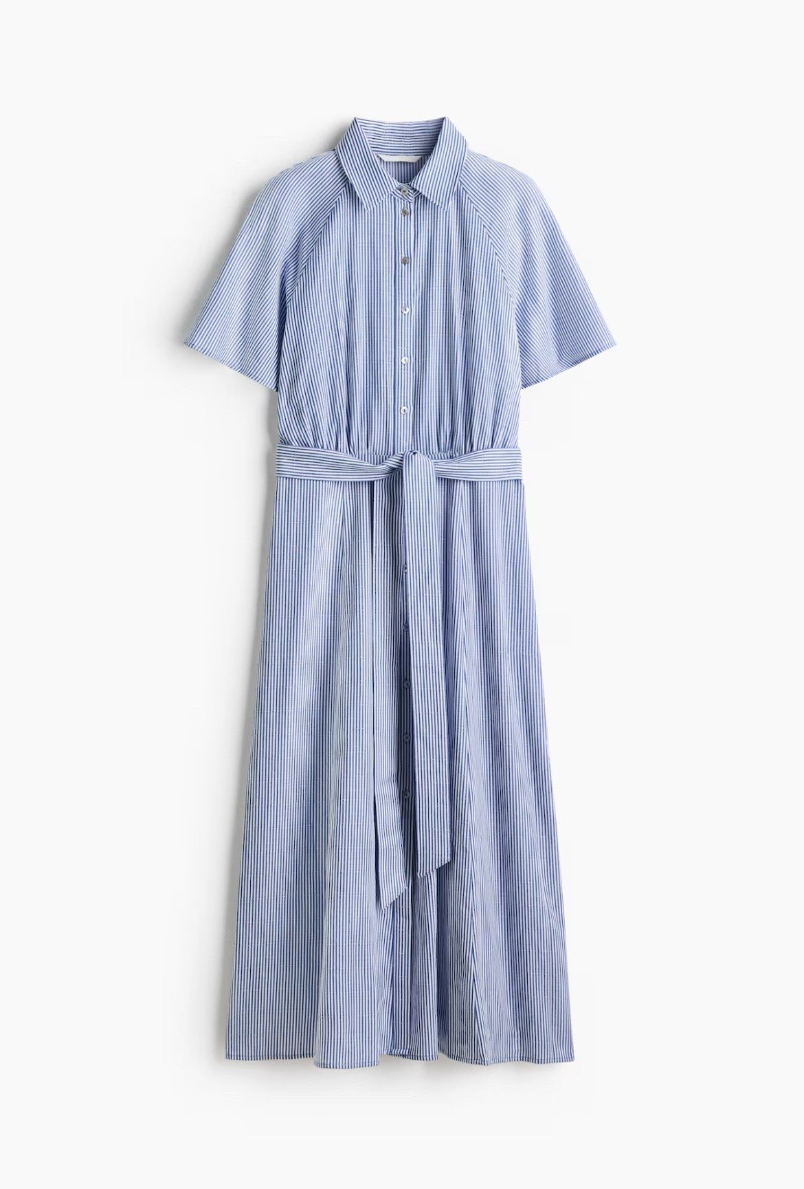 Blue and white striped belted midi shirt dress

#LTKSeasonal