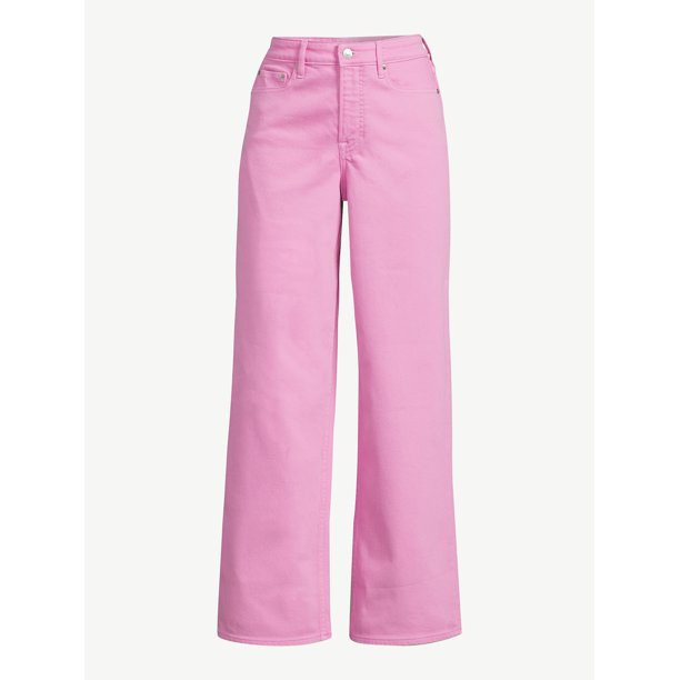Free Assembly Women's High Rise 70’S Full Wide Leg Straight Jeans - Walmart.com | Walmart (US)