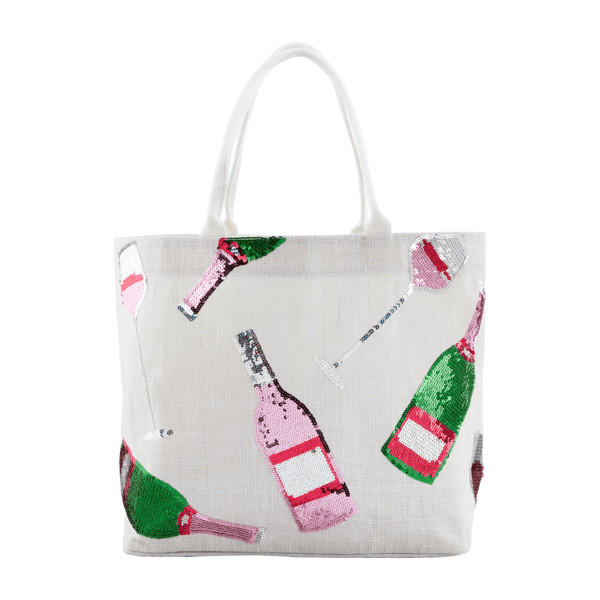 Drinks Sparkle Tote | Mud Pie
