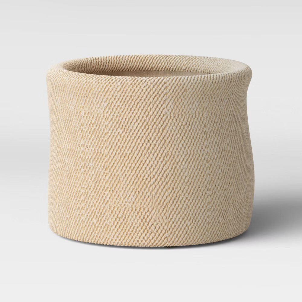 10"" Weaved Concrete Planter Tan - Opalhouse | Target