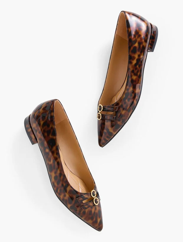 Scarlet Cut Out Nappa Flats - Tortoiseshell | Talbots