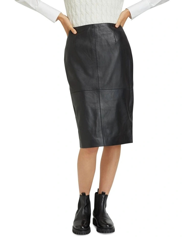 Harlow Leather Pencil Skirt Black | Myer