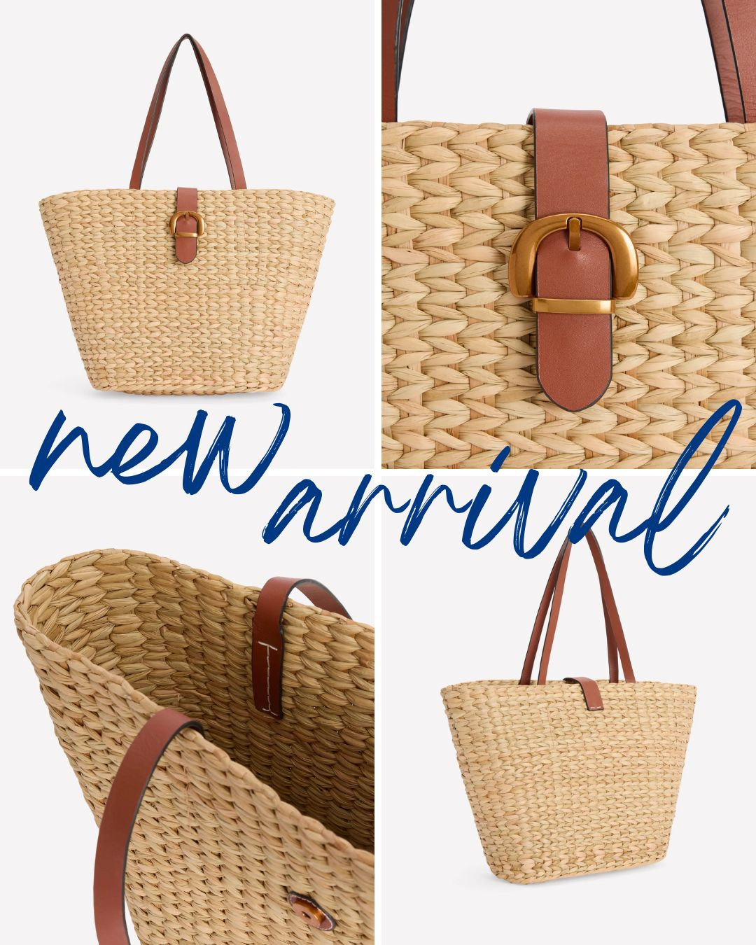 New arrival! Raffia buckle tote!  

 