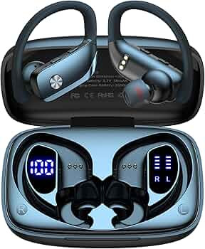 bmani Wireless Earbuds Bluetooth Headphones 48hrs Play Back Sport Earphones with LED Display Over... | Amazon (US)