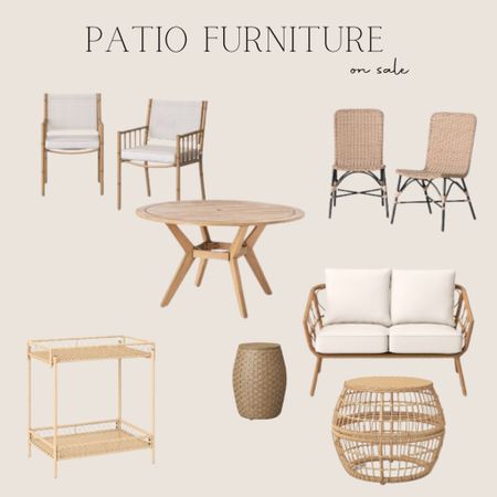 Patio furniture on sale at target, outdoor dining chairs, outdoor dining table, patio loveseat, coffee table, rattan bar cart 

#LTKunder50 #LTKFind #LTKSeasonal