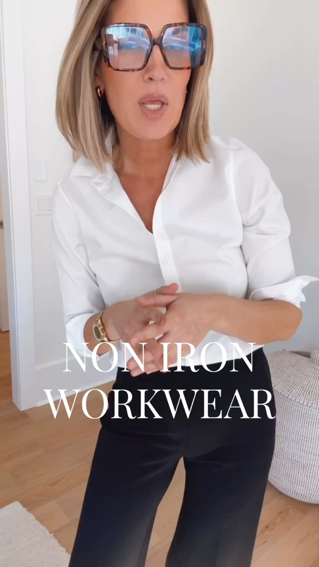 Non iron workwear 🙌🏻. I am in size 2 shirt and small tall pants. New customers use my spanx discount code RACHELXSPANX on full priced items.  Shoes true to size.

#LTKWorkwear #LTKTall #LTKOver40